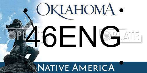 46ENG Oklahoma License Plate