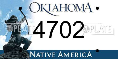 4702 Oklahoma License Plate