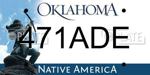 471ADE Oklahoma License Plate