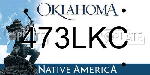 473LKC Oklahoma License Plate