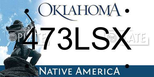 473LSX Oklahoma License Plate