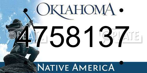 4758137 Oklahoma License Plate