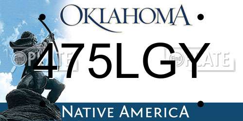475LGY Oklahoma License Plate