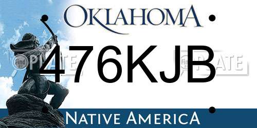 476KJB Oklahoma License Plate