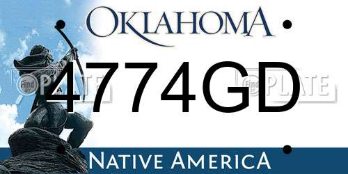 4774GD Oklahoma License Plate
