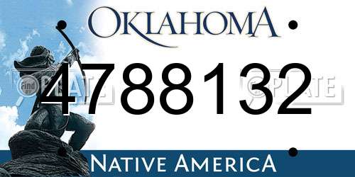 4788132 Oklahoma License Plate
