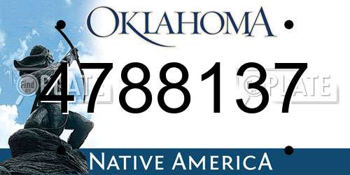 4788137 Oklahoma License Plate
