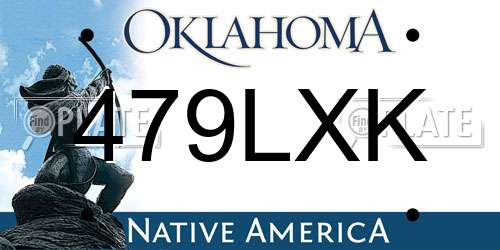 479LXK Oklahoma License Plate