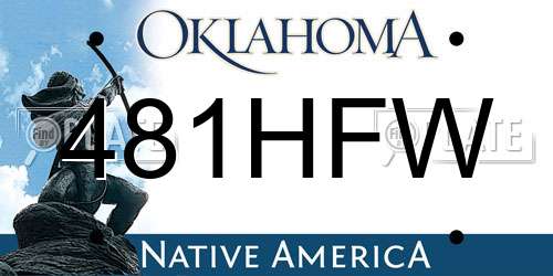 481HFW Oklahoma License Plate