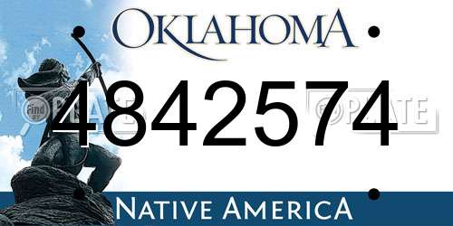 4842574 Oklahoma License Plate