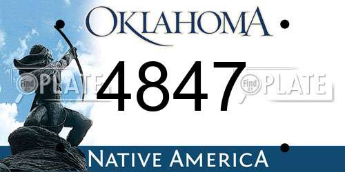 4847 Oklahoma License Plate