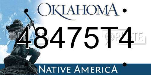 48475T4 Oklahoma License Plate