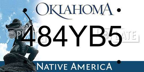 484YB5 Oklahoma License Plate