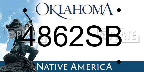 4862SB Oklahoma License Plate
