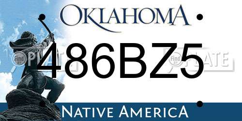 486BZ5 Oklahoma License Plate