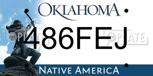 486FEJ Oklahoma License Plate