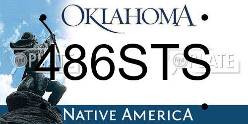 486STS Oklahoma License Plate