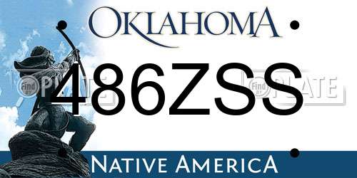 486ZSS Oklahoma License Plate