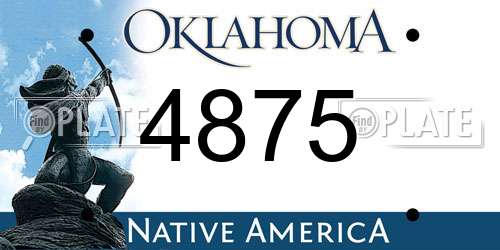 4875 Oklahoma License Plate