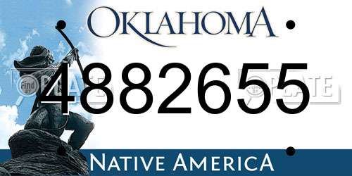 4882655 Oklahoma License Plate