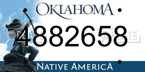 4882658 Oklahoma License Plate