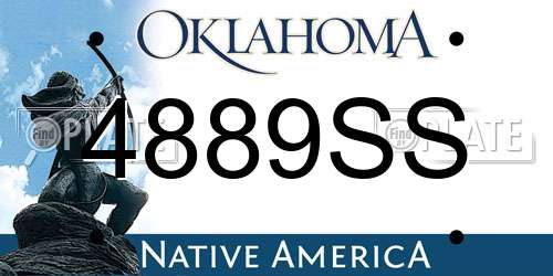 4889SS Oklahoma License Plate