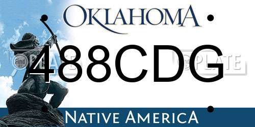 488CDG Oklahoma License Plate