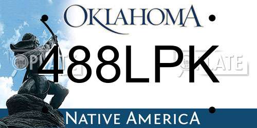 488LPK Oklahoma License Plate