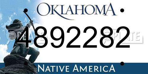 4892282 Oklahoma License Plate