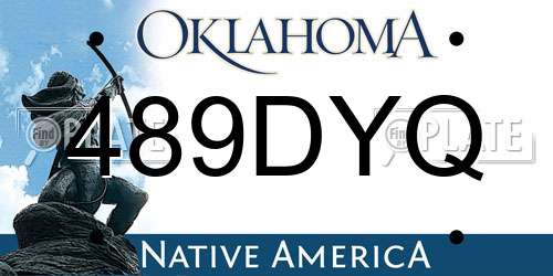 489DYQ Oklahoma License Plate