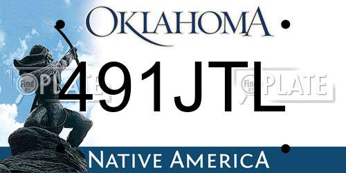 491JTL Oklahoma License Plate