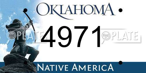 4971 Oklahoma License Plate
