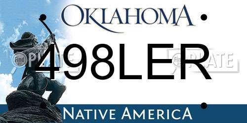 498LER Oklahoma License Plate