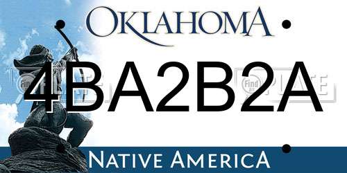 4BA2B2A Oklahoma License Plate
