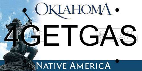 4GETGAS Oklahoma License Plate