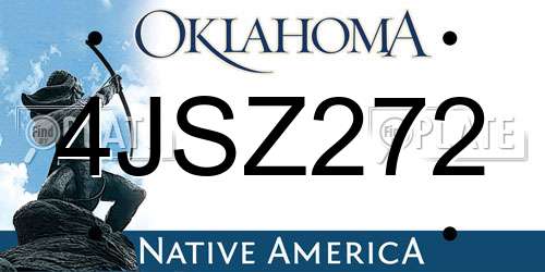 4JSZ272 Oklahoma License Plate