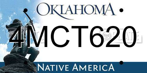 4MCT620 Oklahoma License Plate