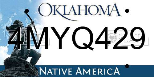 4MYQ429 Oklahoma License Plate
