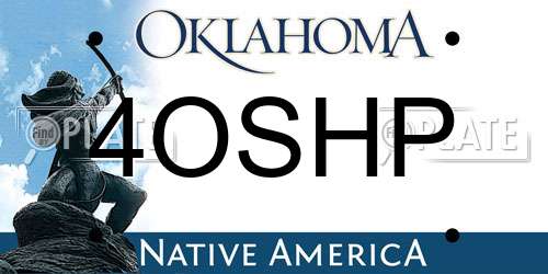 4OSHP Oklahoma License Plate