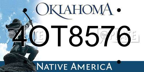 4OT8576 Oklahoma License Plate
