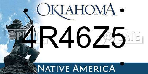 4R46Z5 Oklahoma License Plate