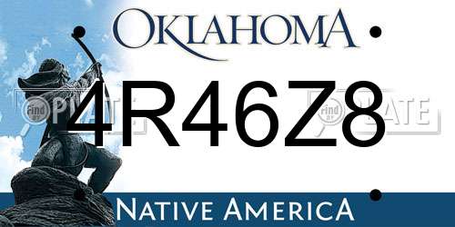 4R46Z8 Oklahoma License Plate