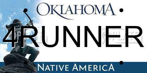 4RUNNER Oklahoma License Plate