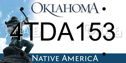 4TDA153 Oklahoma License Plate