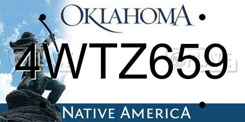 4WTZ659 Oklahoma License Plate