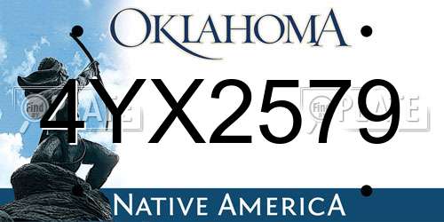 4YX2579 Oklahoma License Plate