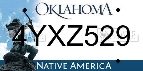 4YXZ529 Oklahoma License Plate