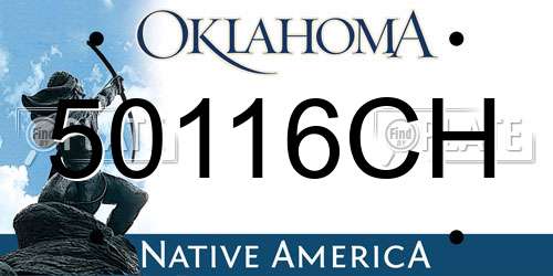 50116CH Oklahoma License Plate
