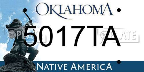 5017TA Oklahoma License Plate