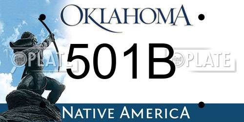 501B Oklahoma License Plate